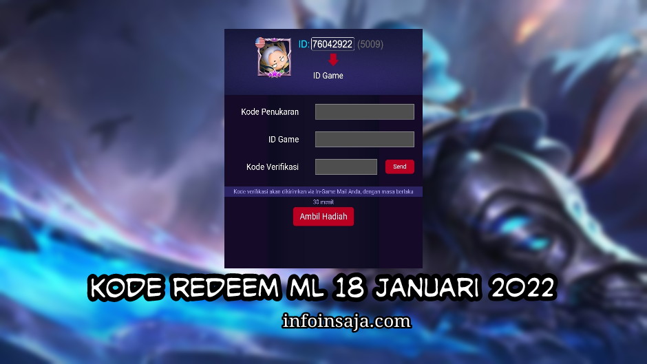 Kode Redeem Mobile Legends 18 Januari 2022