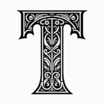 Frottage creation: letter T (version 4) by Nina Máčová | Download free ...