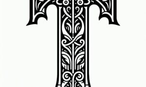 Frottage creation: letter T (version 4) by Nina Máčová | Download free ...